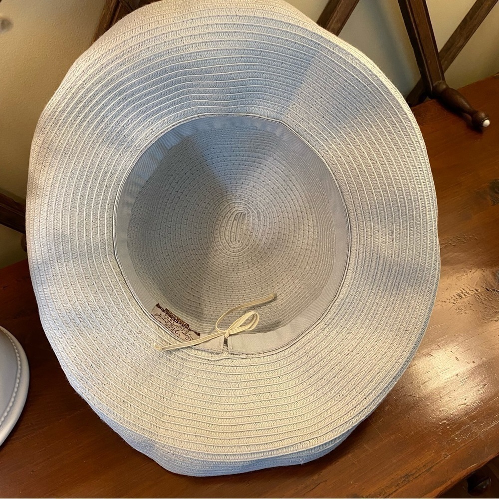 SUN 'N' SAND Sun Hat Up-Brim Adjustable UPF 50+ Pale Gray/Blue Women One Size - Picture 7 of 12